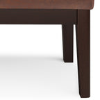 Carlson Small Ottoman Bench in Distressed Saddle