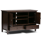 Warm Shaker 47 Inch Wide Solid Wood TV Stand in Tobacco