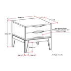 Harper 22 Inch Wide Solid Wood End Table