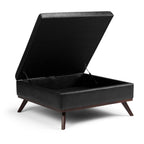 Owen 36 Inch Wide Square Coffee Table Storage Ottoman