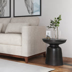 Toby 17 Inch Wide Modern Industrial Metal Accent Table