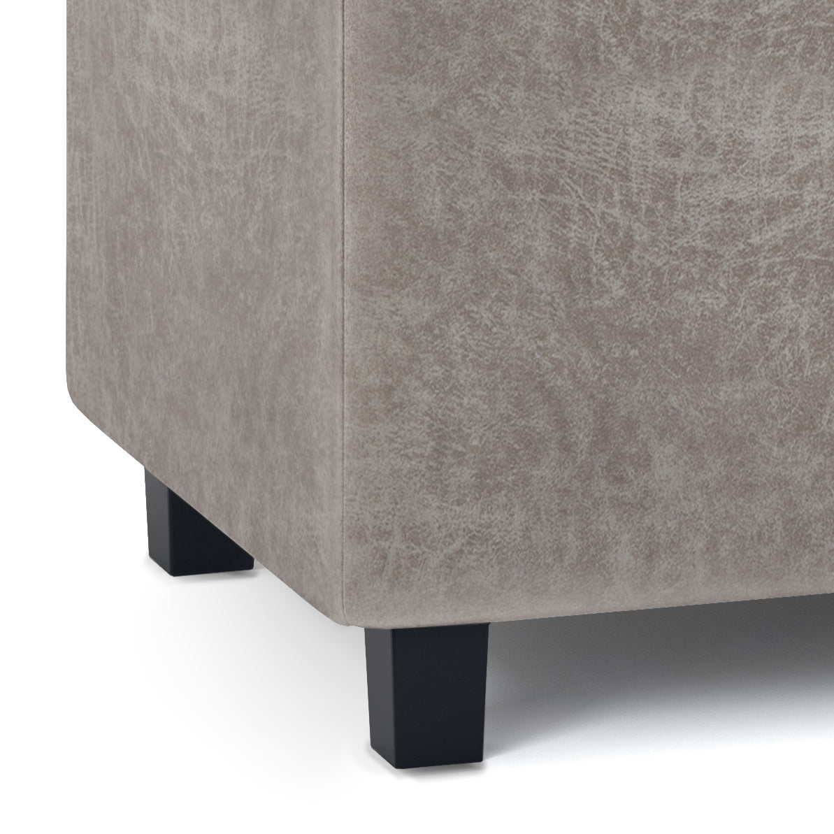 Cosmopolitan 34 Inch Wide Storage Ottoman in Distressed