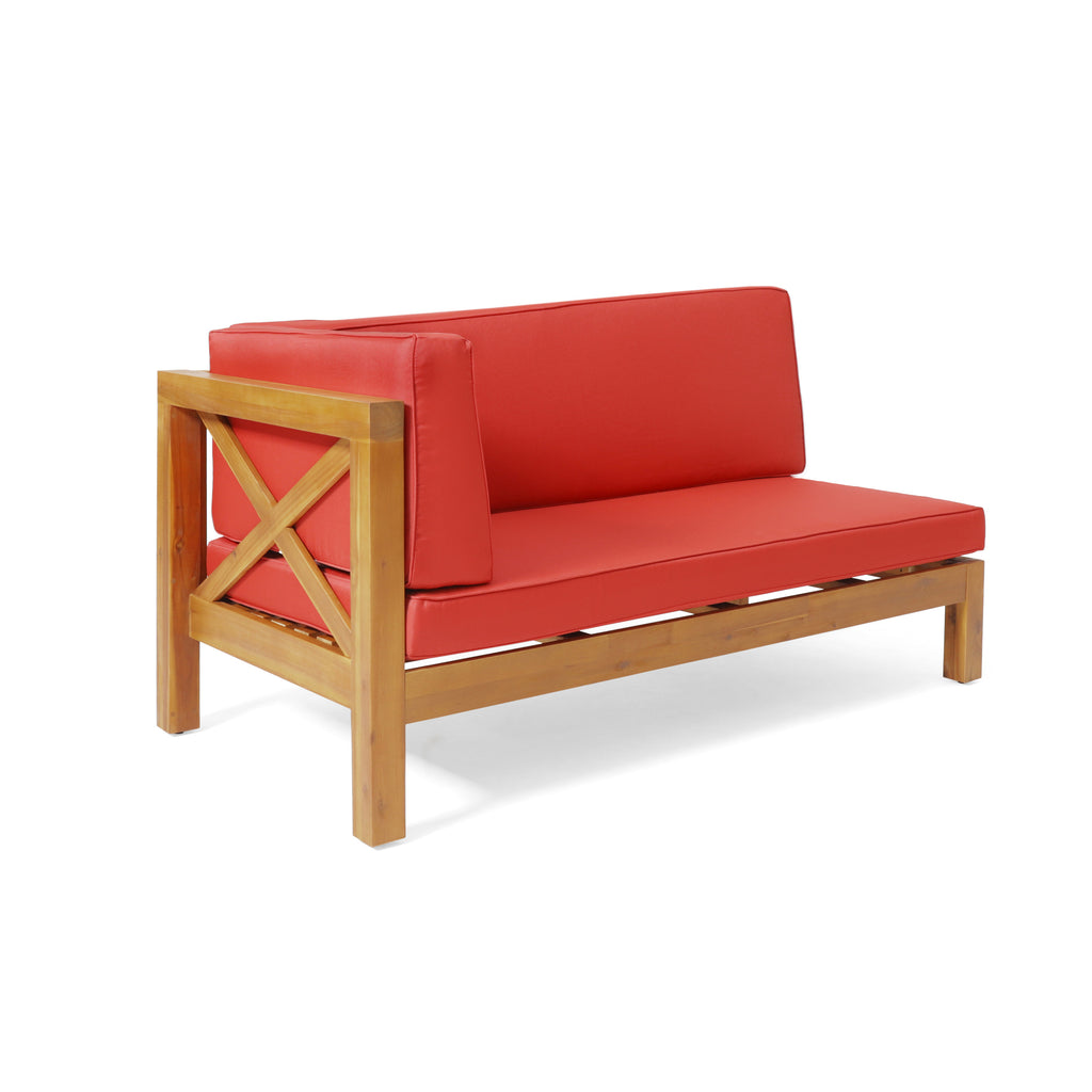 Brava X-Back Corner Bench-L with Coffee Table