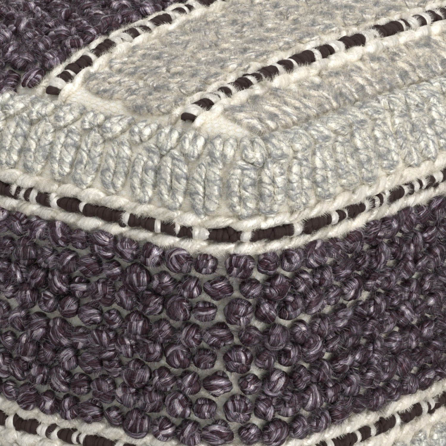 Grady Square Pouf - Magenta