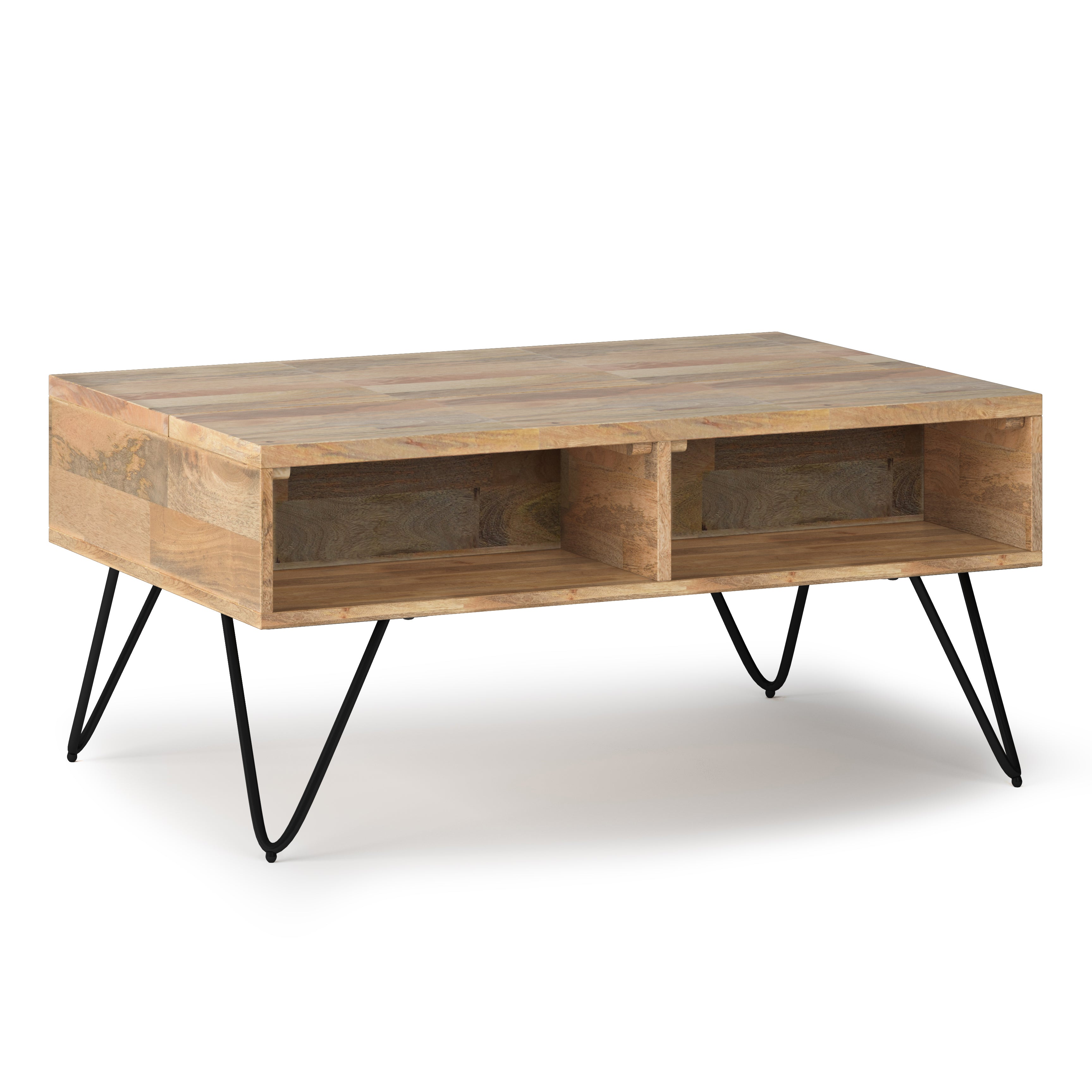Hunter 36 Inch Wide Solid Mango Wood Small Lift Top Coffee Table