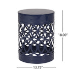Outdoor Metal End Table with Modern Design