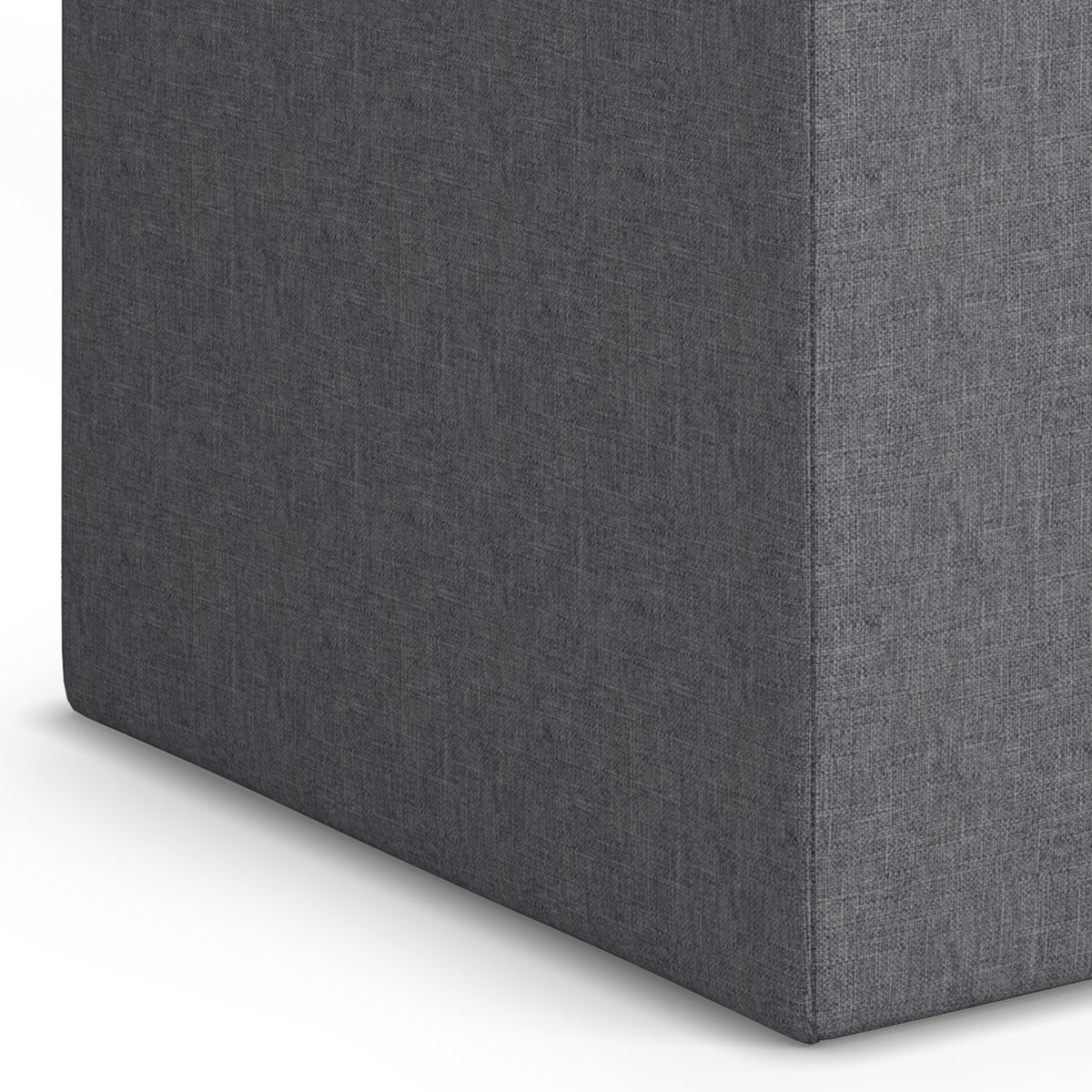 Rockwood 17 Inch Wide Cube Storage Ottoman with Tray