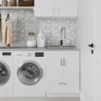 Reed Deluxe 24" Laundry Cabinet with Pull-out Faucet and Stainless Steel Sink