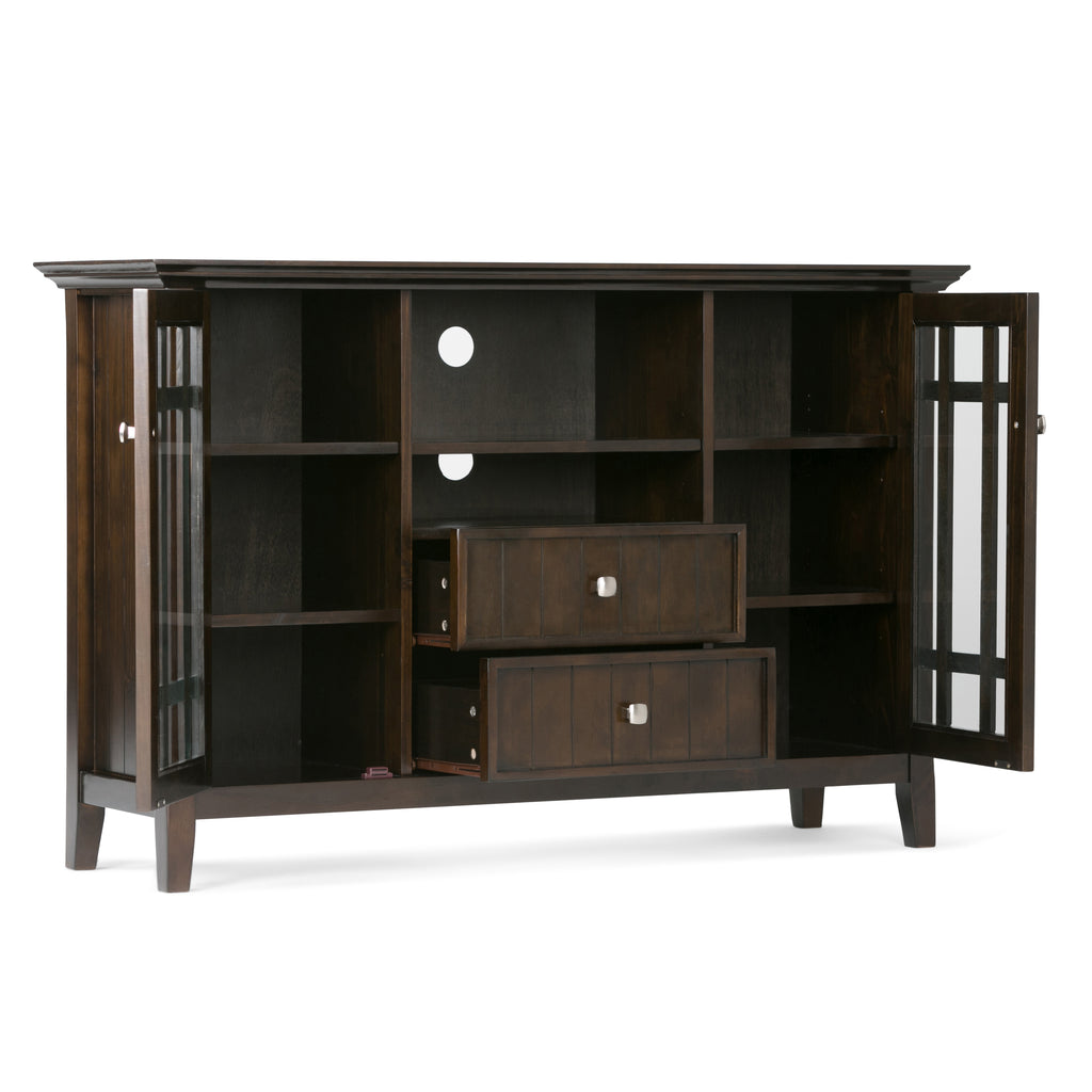 Bedford 53 Inch Wide Solid Wood Tall TV Stand in Tobacco