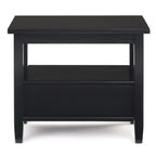 Warm Shaker Solid Wood 14 Inch Wide Transitional Narrow Side Table