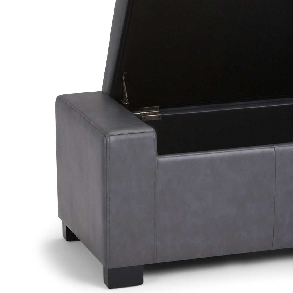Laredo Large Storage Ottoman - Stone