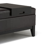 Oregon 42 Inch Wide Storage Ottoman Bench with Tray in Tanners