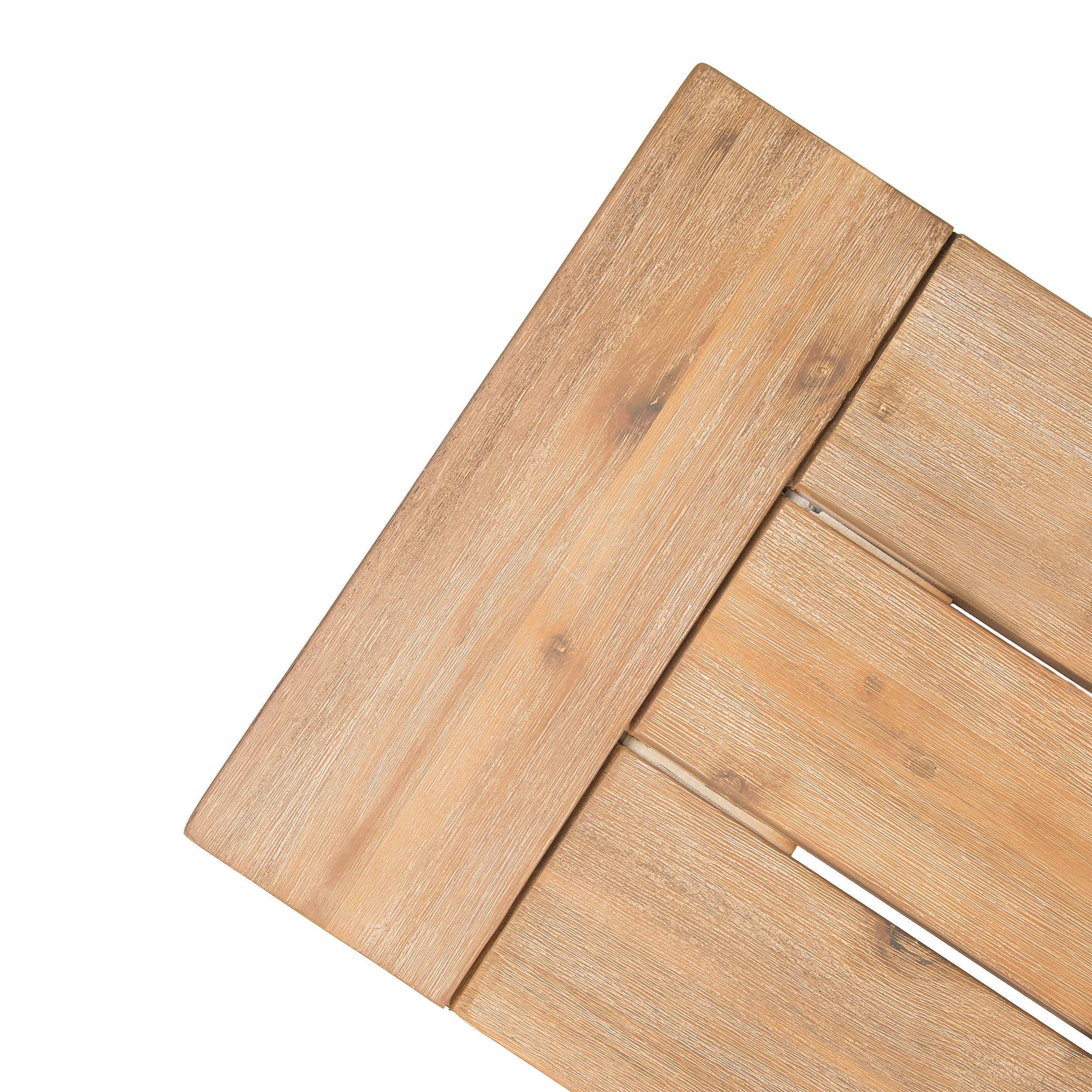 Outdoor Bench with Slat Panel Design and Acacia Wood Frame (Set of 2)