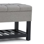 Saxon Storage Ottoman Bench - Dove