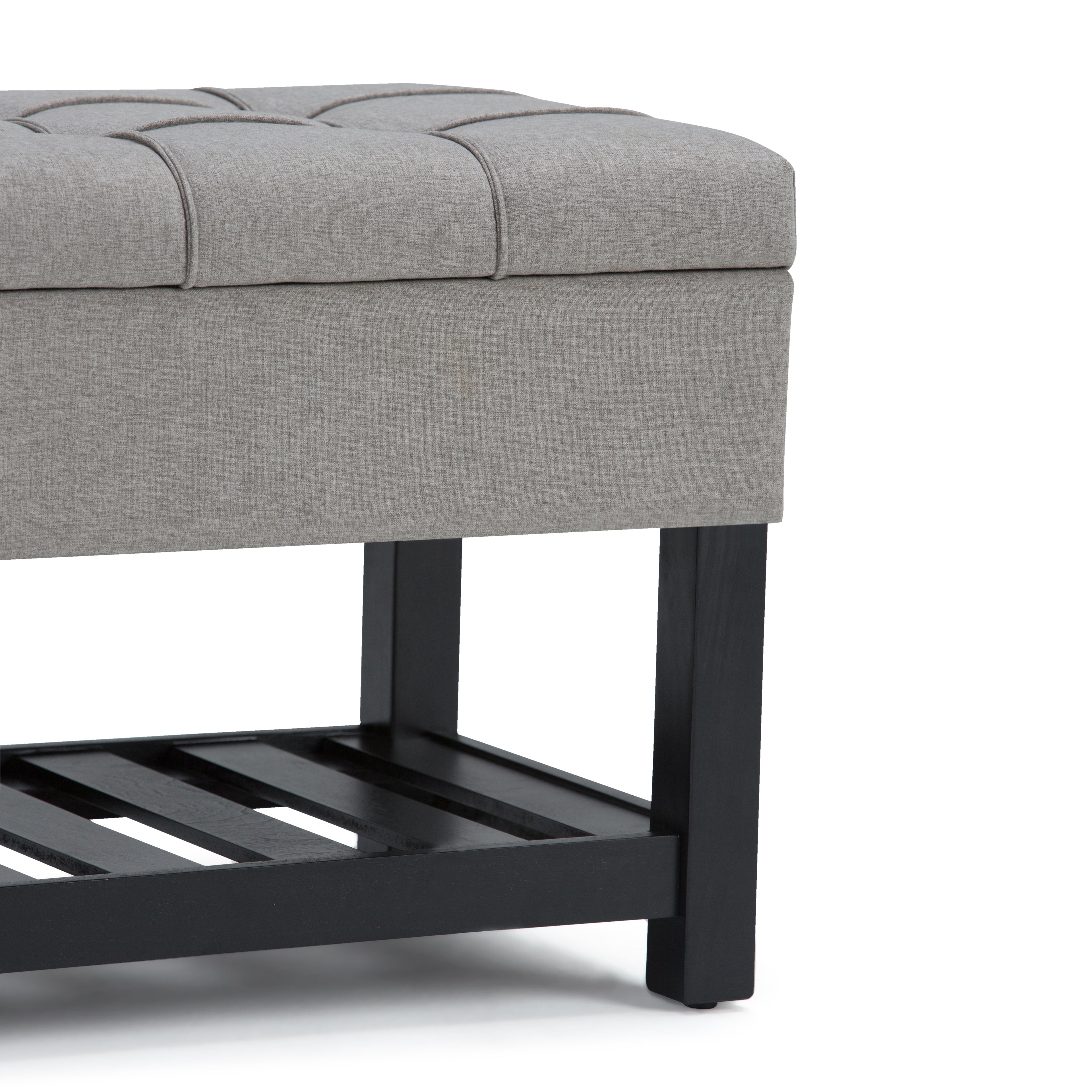 Saxon Storage Ottoman Bench - Dove