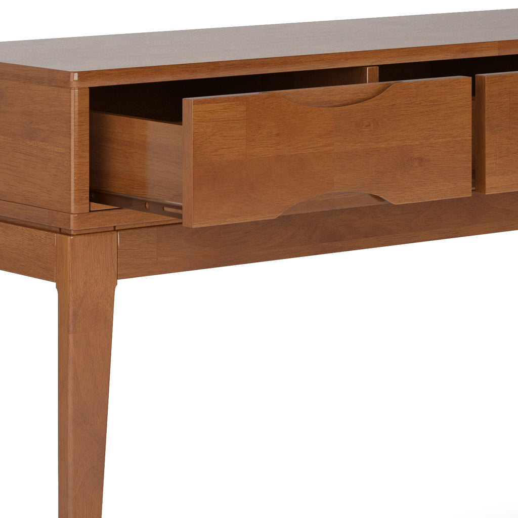 Harper 54 Inch Wide Solid Wood Console Sofa Table in Teak