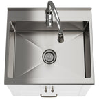 Reed Deluxe 24" Laundry Cabinet with Pull-out Faucet and Stainless Steel Sink