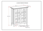 Acadian 39 Inch Wide Solid Wood Transitional Storage Cabinet