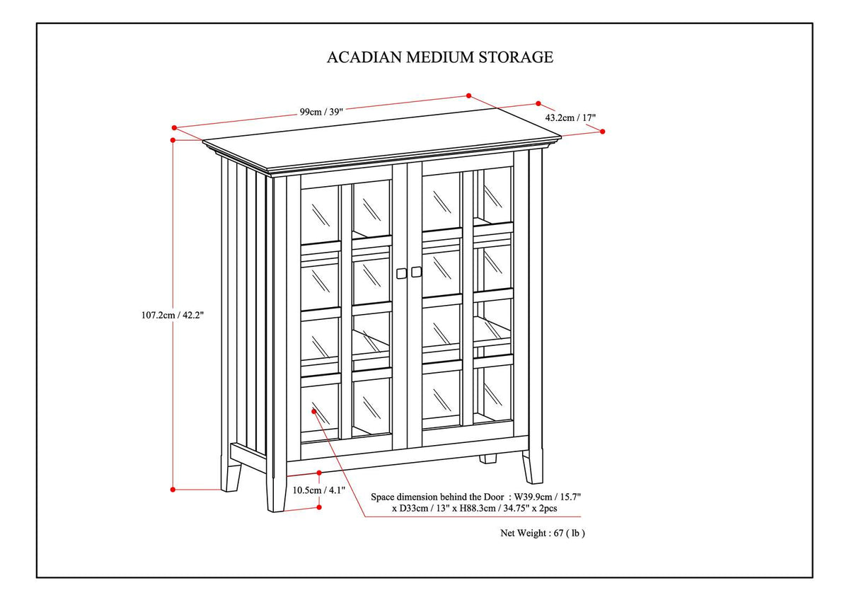 Acadian - Medium Storage Cabinet - Distressed
