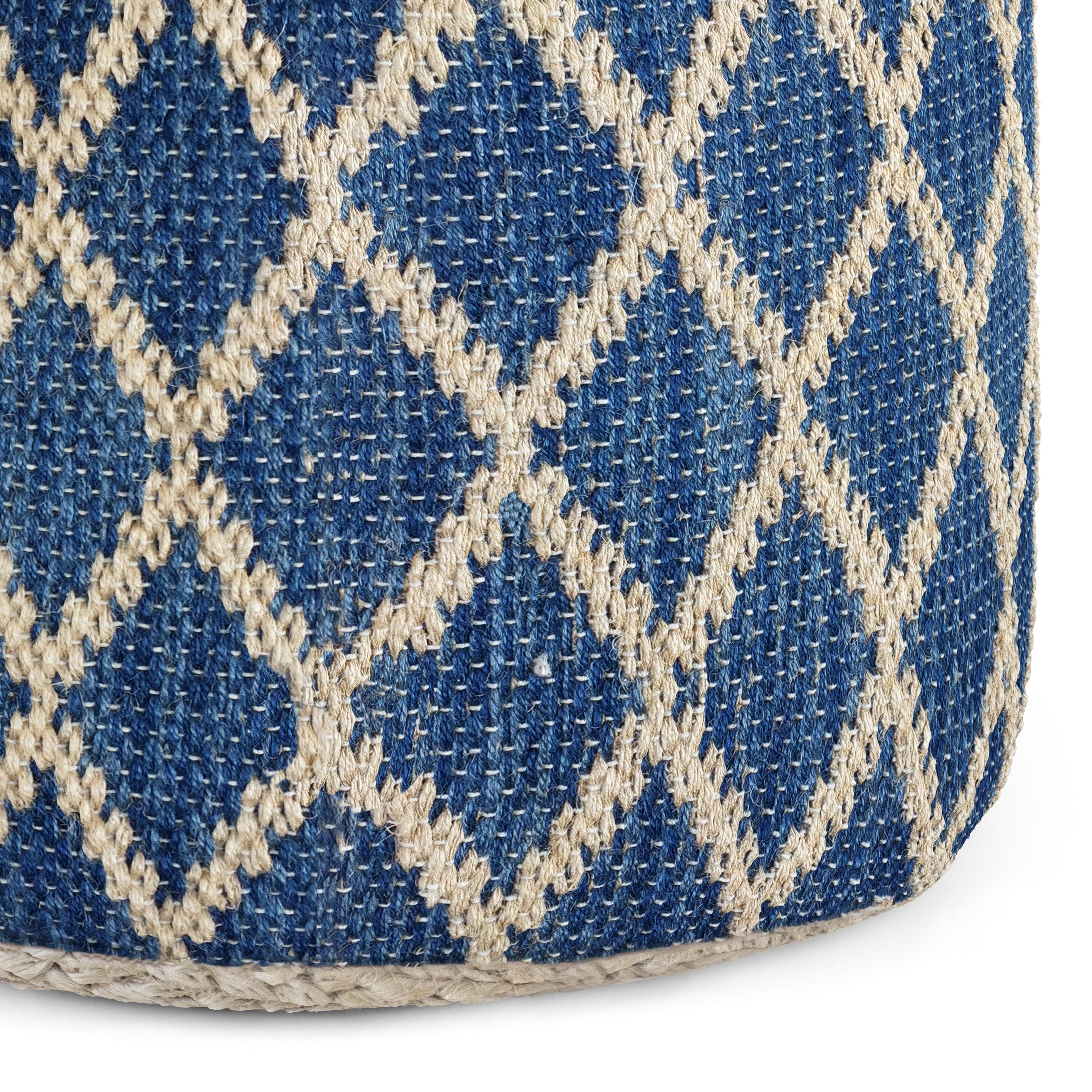 Edgeley 18 Inch Wide Round Pouf in Classic