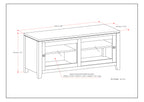 Cosmopolitan 48 Inch Wide Solid Wood TV Stand in Mahogany