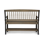 Patio Bench with Built-In Shelf