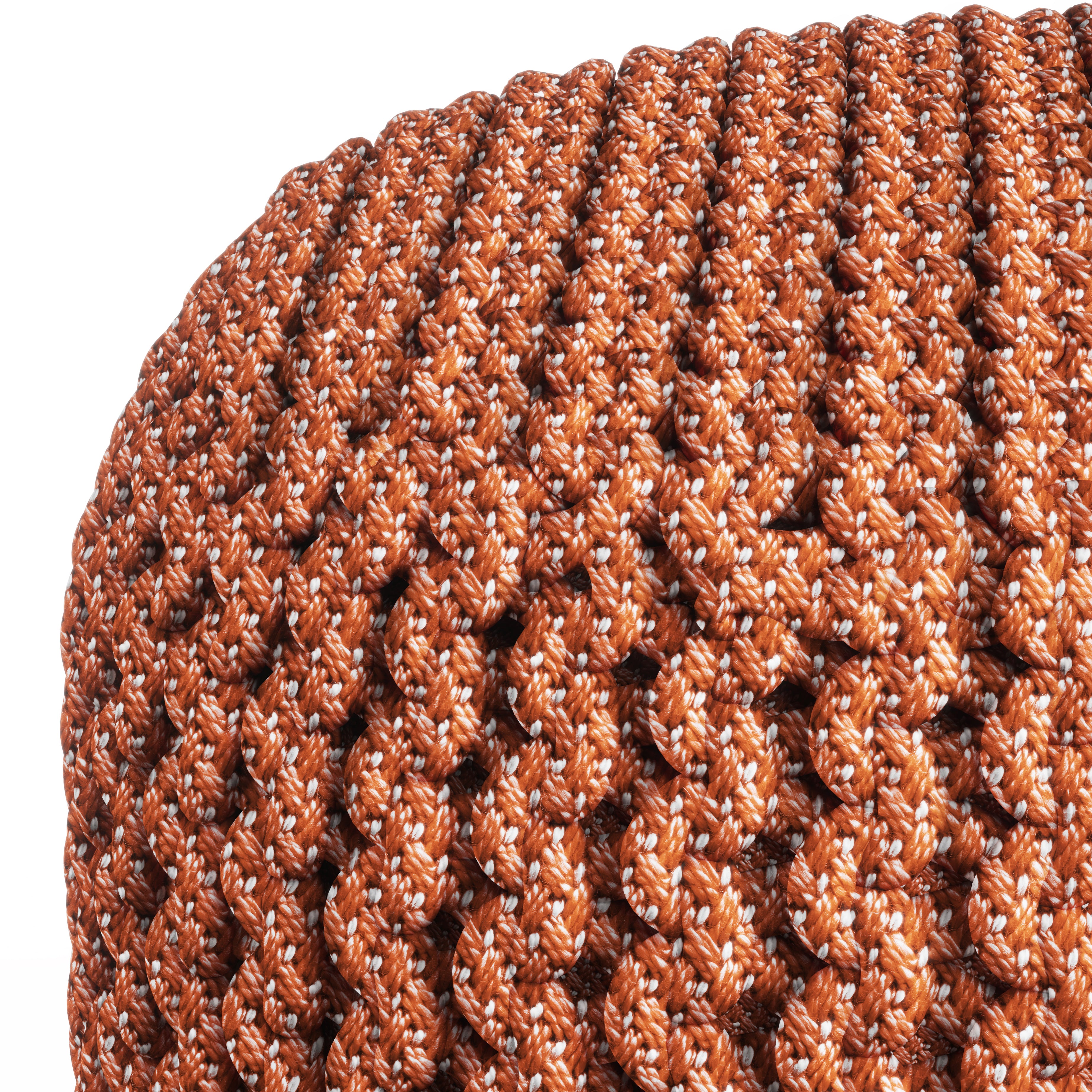 Wynne 18 Inch Wide Round Knitted Pouf
