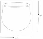 Janamuato White Geometric Cement Outdoor Planter
