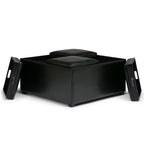 Avalon Square Coffee Table Storage Ottoman