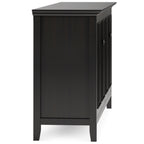 Amherst 66 Inch Wide Solid Wood Transitional 4 Door Storage Cabinet in Hickory