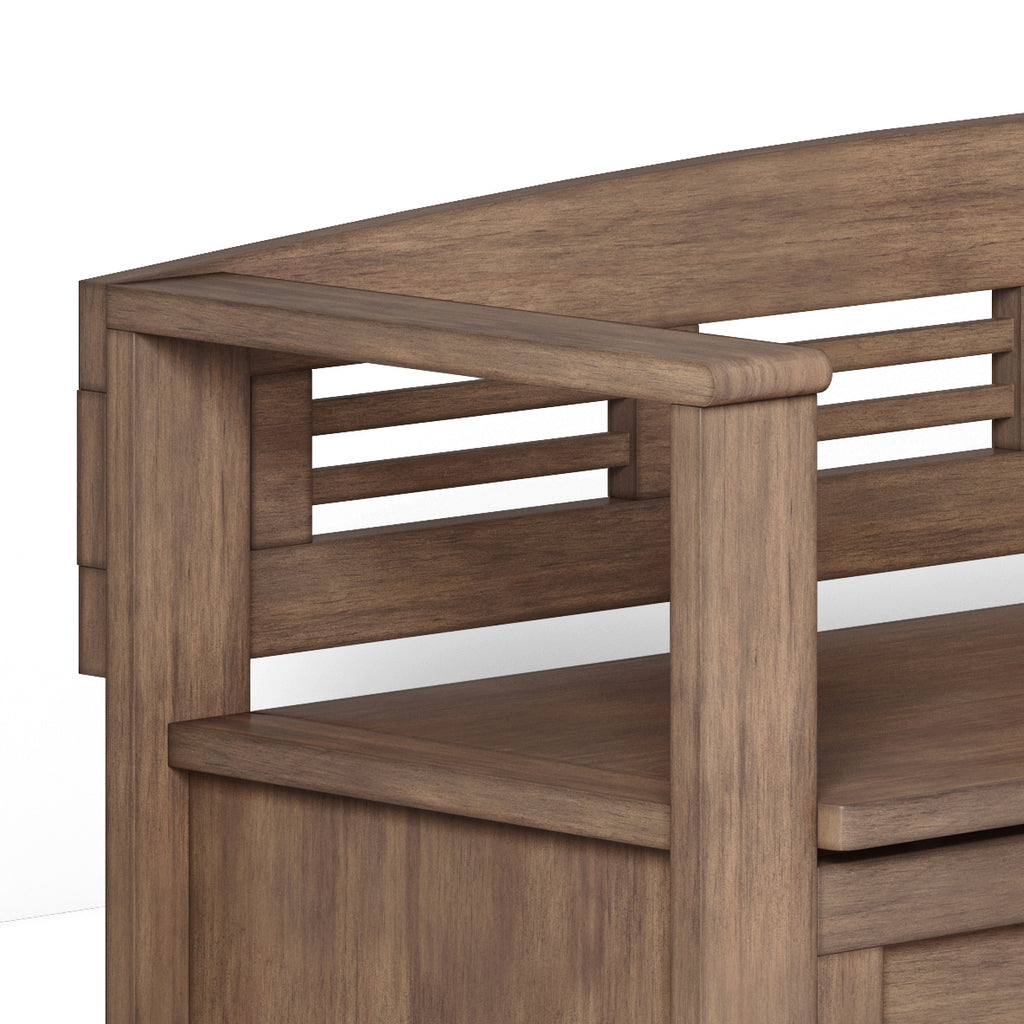 Adams 48 Inch Wide Solid Wood Entryway Storage Bench