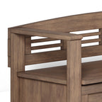 Adams 48 Inch Wide Solid Wood Entryway Storage Bench