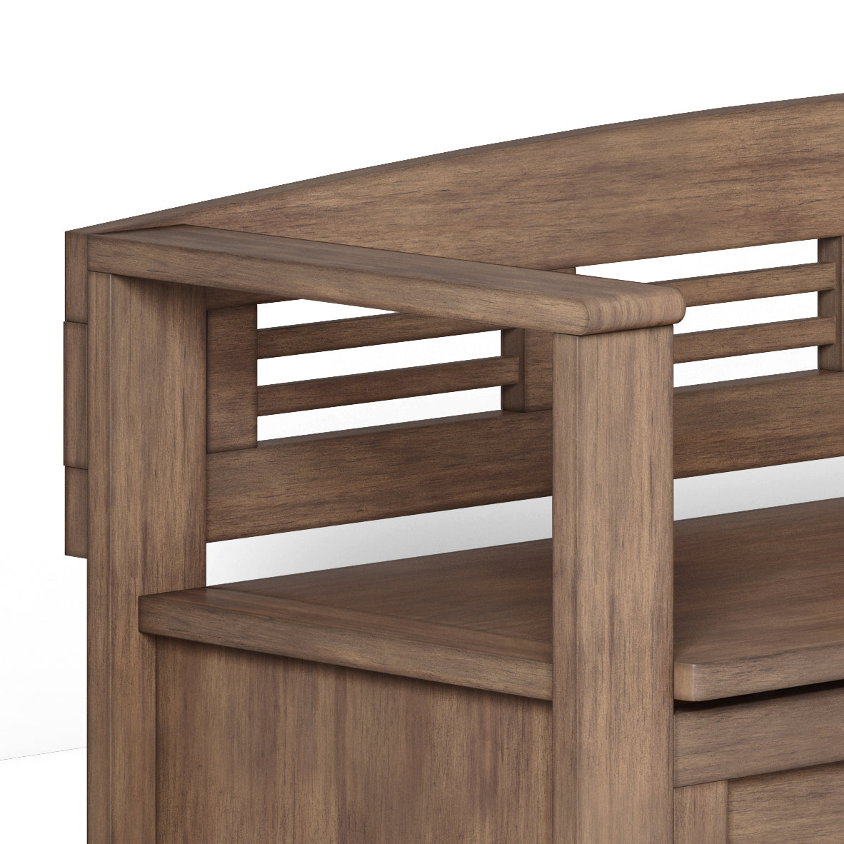 Adams 48 Inch Wide Solid Wood Entryway Storage Bench