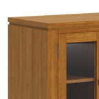 Cosmopolitan 72 Inch Wide Solid Wood TV Stand in Light Golden