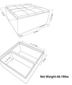 Avalon Square Coffee Table Storage Ottoman
