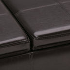 Avalon 42 Inch Wide Storage Ottoman in Tanners