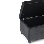 Avalon 48 Inch Wide Storage Ottoman Bench in Distressed