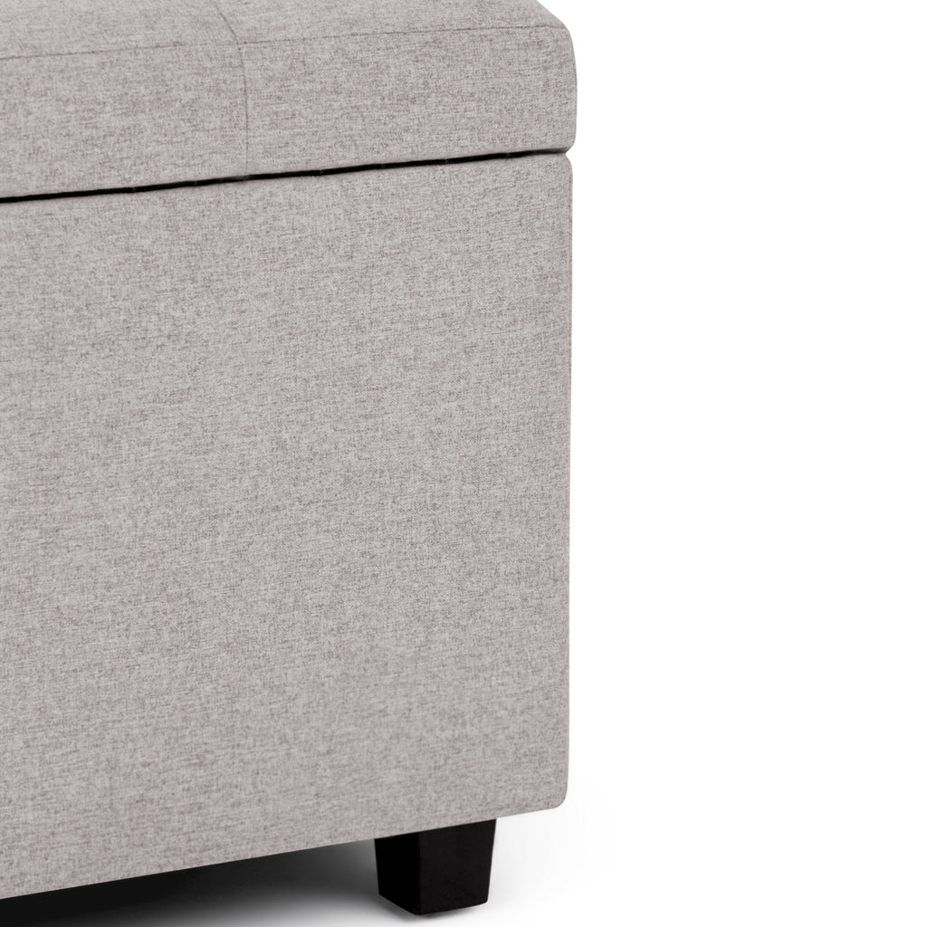 Cosmopolitan 34 Inch Wide Storage Ottoman in Cloud