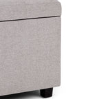 Cosmopolitan 34 Inch Wide Storage Ottoman in Cloud