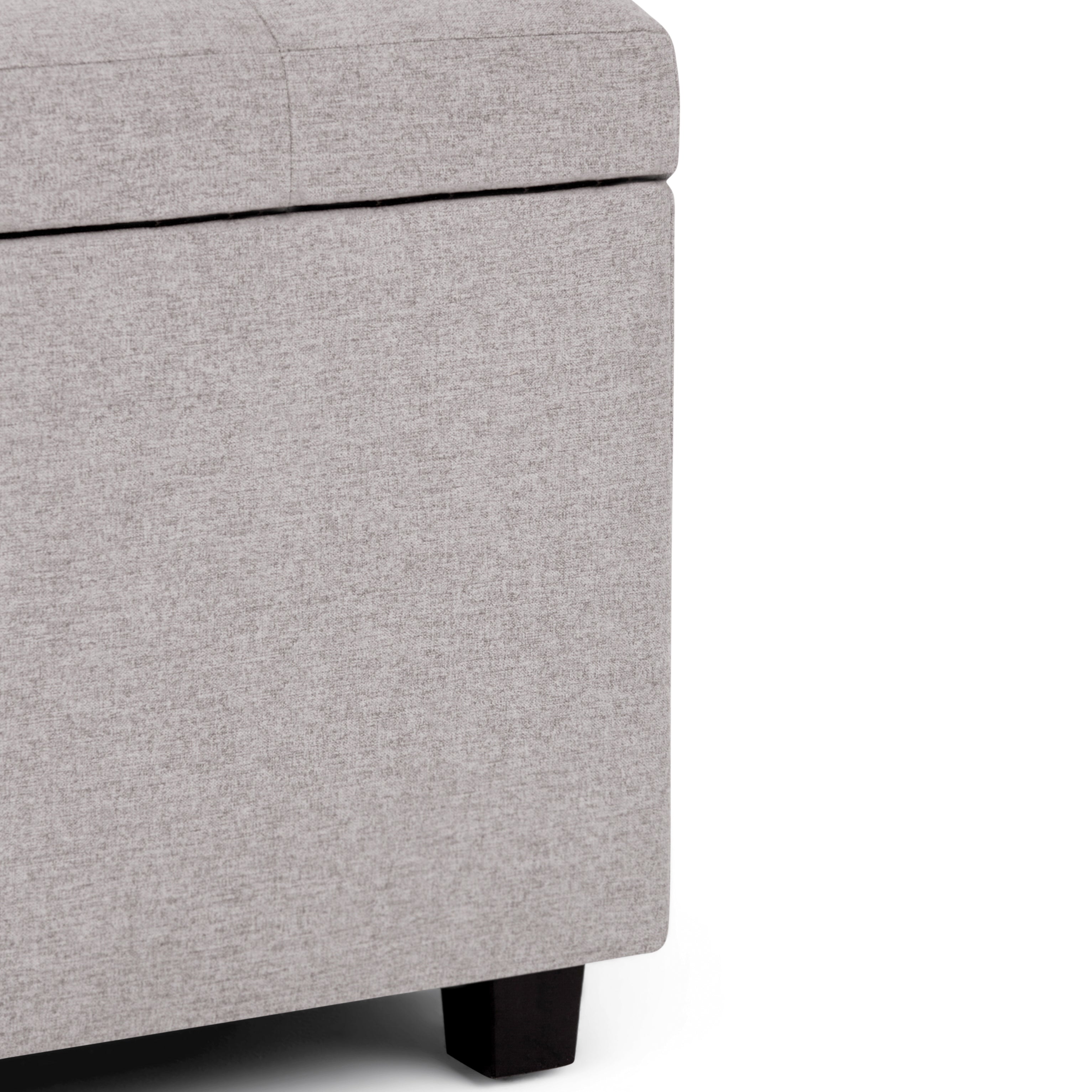 Cosmopolitan 34 Inch Wide Storage Ottoman in Cloud