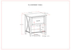 Ela Bedside Table - Smoky