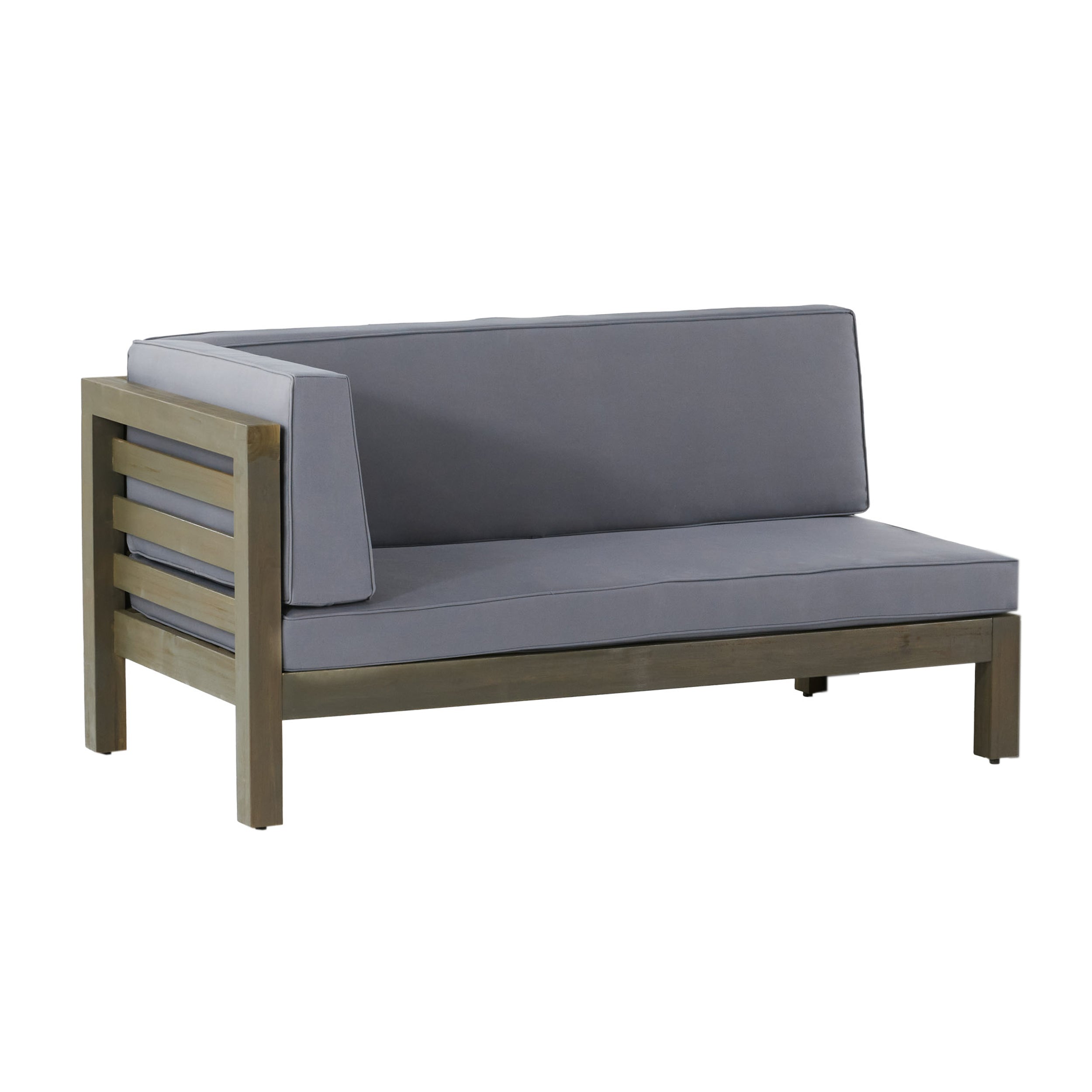 Oana Corner Bench - Dark Acacia Wood