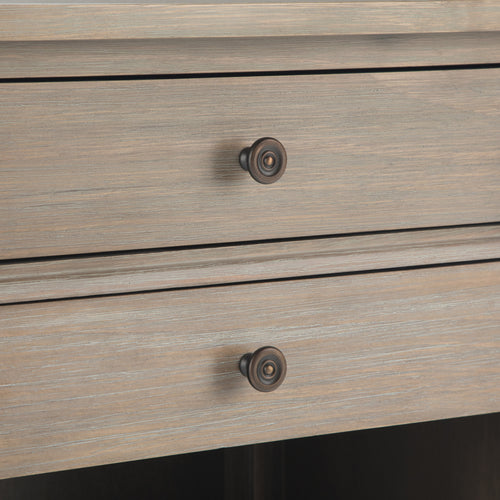 Carlton 24 Inch Wide Solid Wood Bedside Table in Distressed