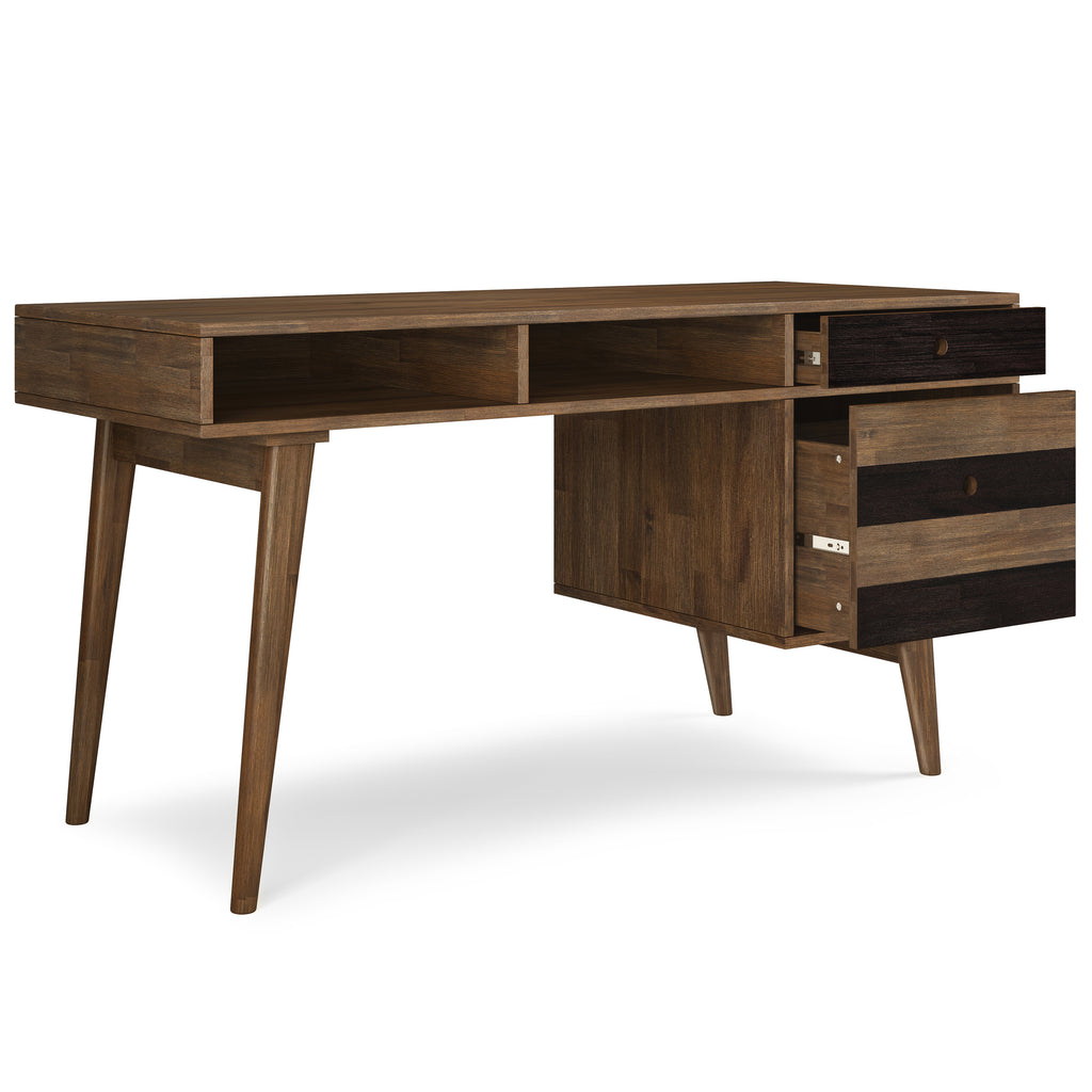 Clarkson Rustic Desk with Side Drawers