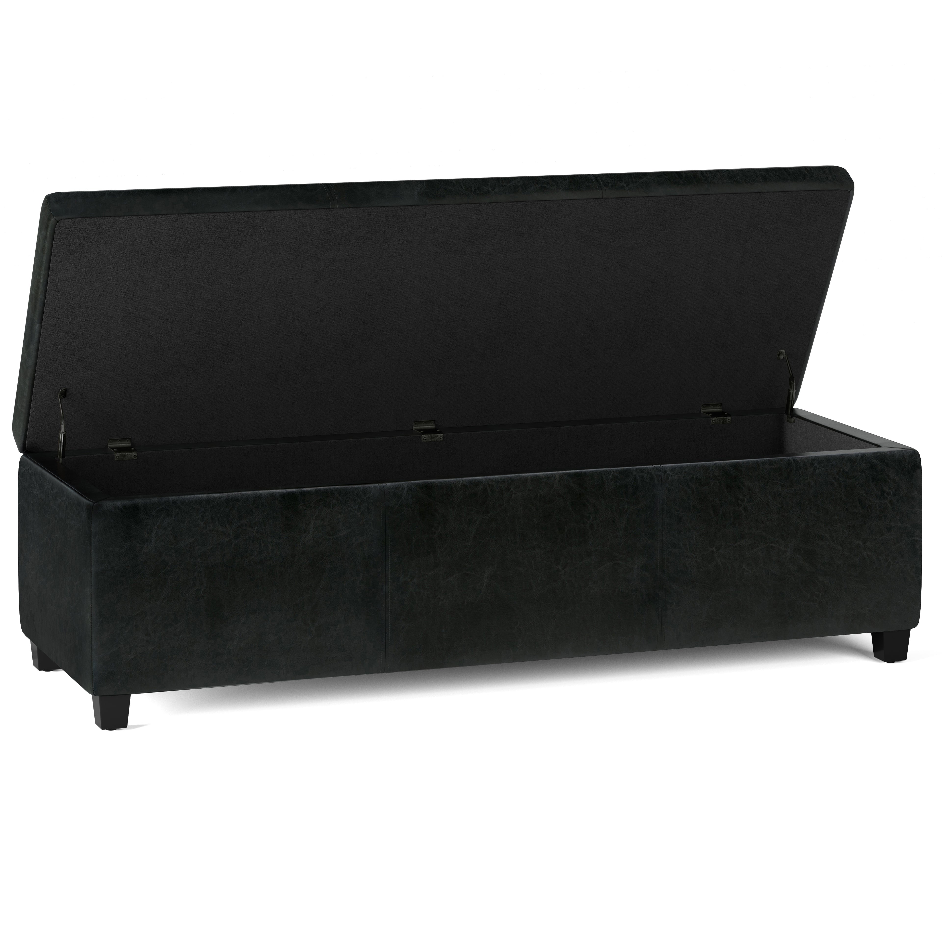 Avalon 54 Inch Wide Extra Large Storage Ottoman Bench