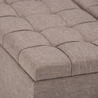 Harrison Coffee Table Storage Ottoman - Fawn