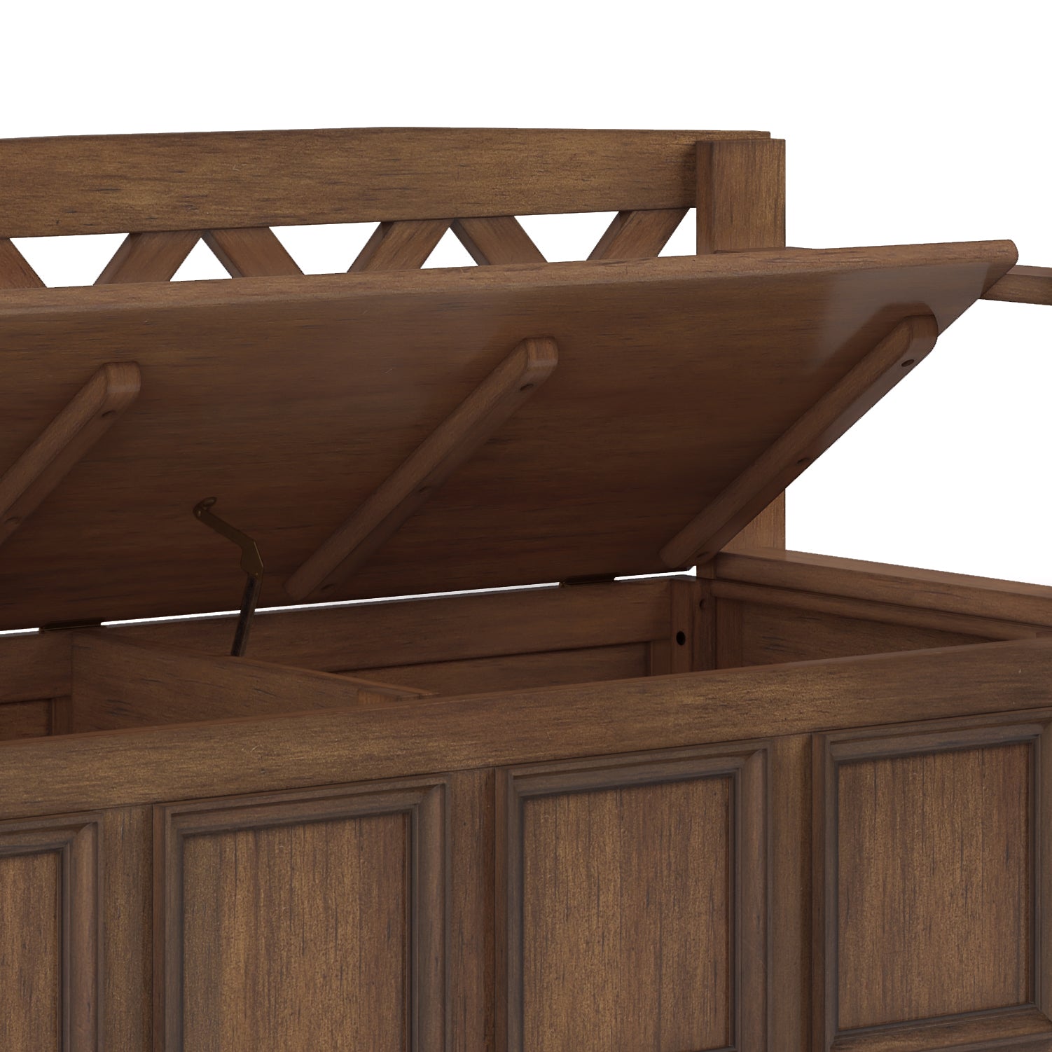 Amherst Solid Wood Entryway Storage Bench in Rustic