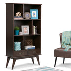 Draper Mid Century Wide Bookcase and Storage Unit
