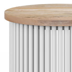 Demy Accent Table in Natural/White