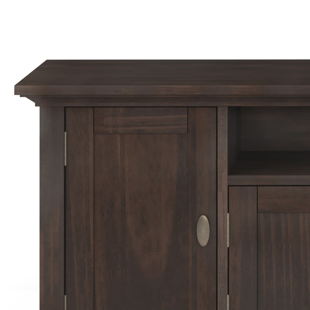 Redmond 72 Inch Wide Solid Wood TV Stand in Brunette